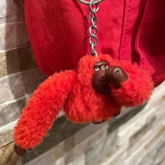 Kipling Red Nina Crossbody | Y2K Vintage Nylon Bag, Original Monkey Charm - Picture 5 of 14